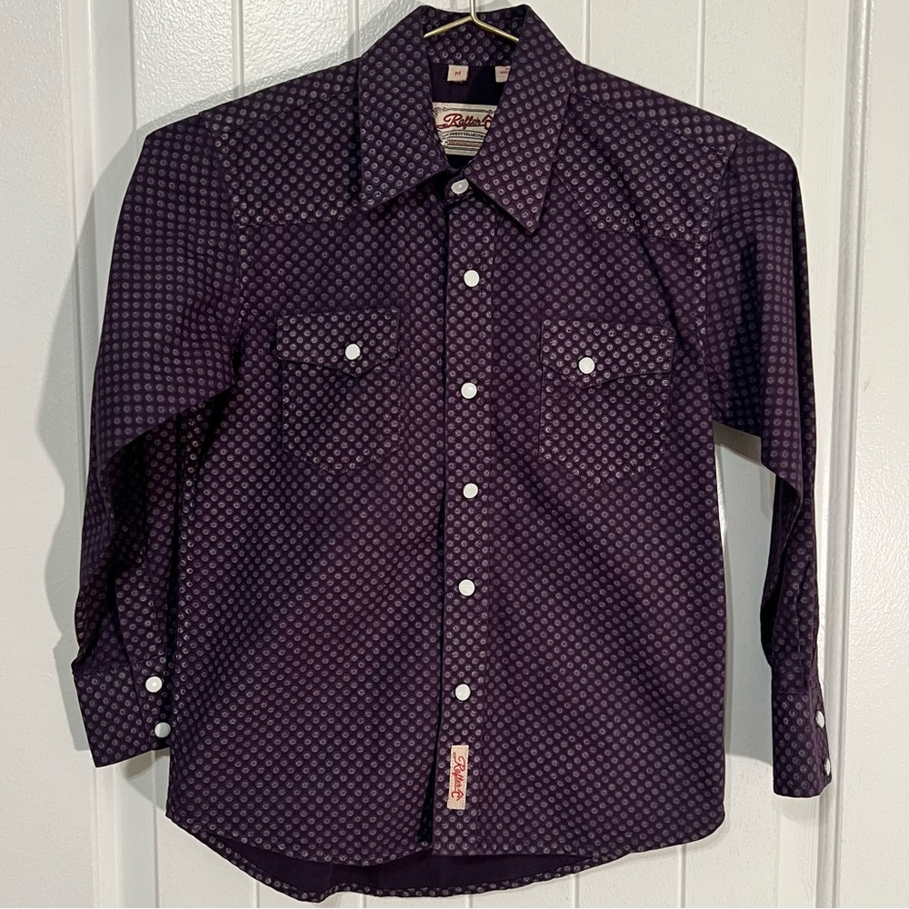 Rafter C Pearl Snap Shirt Youth Medium